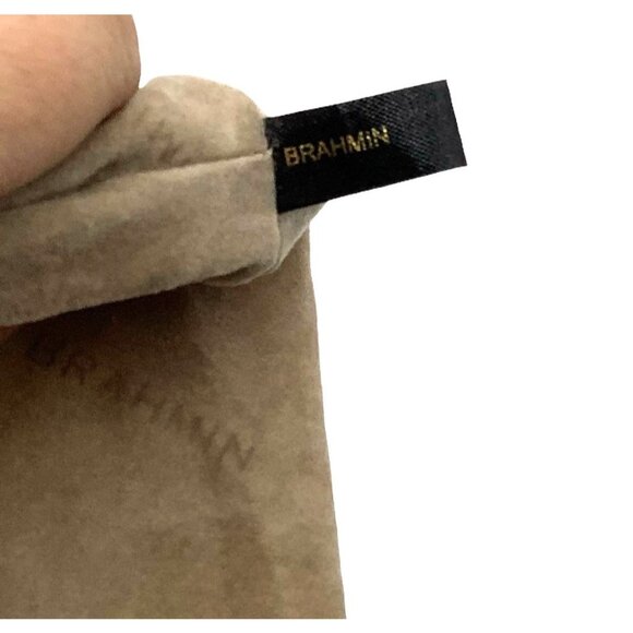 VTG BRAHMIN Dana Drawstring Shoulder Bag Melbourne Croc Embossed Red Leather Lrg - Picture 7 of 8